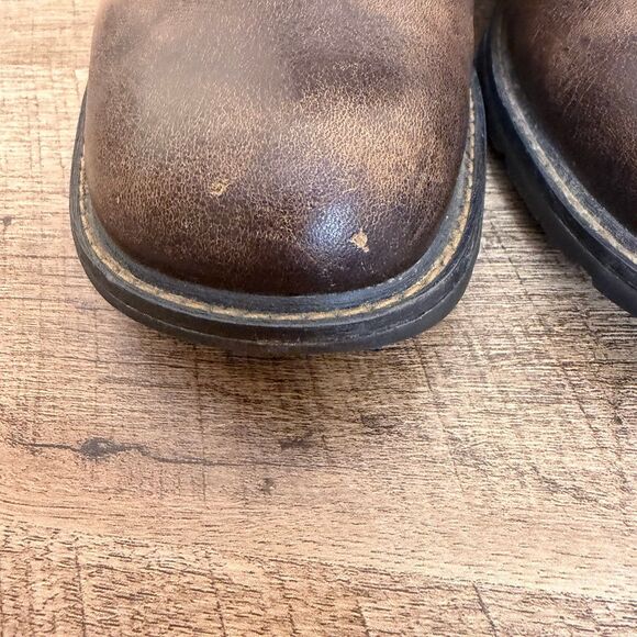 Timberland Leather Ankle Boots Shoes Side Zip Women's Brown Size US 6.5 - Picture 8 of 9